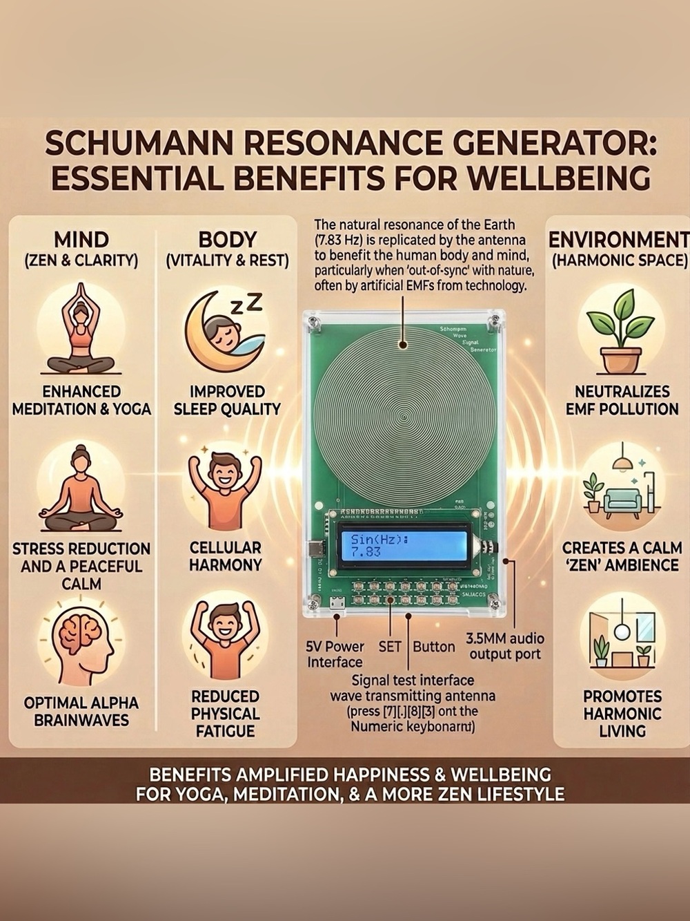 Resonance Wave Generator Device - Green